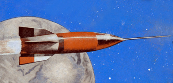 aus: Werner Büdeler: Flug zum Mond, 1960 aus: Werner Büdeler: Flug zum Mond, 1960