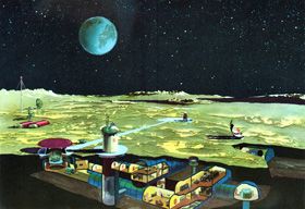 Mondstation, aus: Weltall-Erde-Mensch